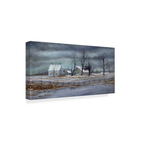 John Morrow 'Winter Gray ' Canvas Art,10x19